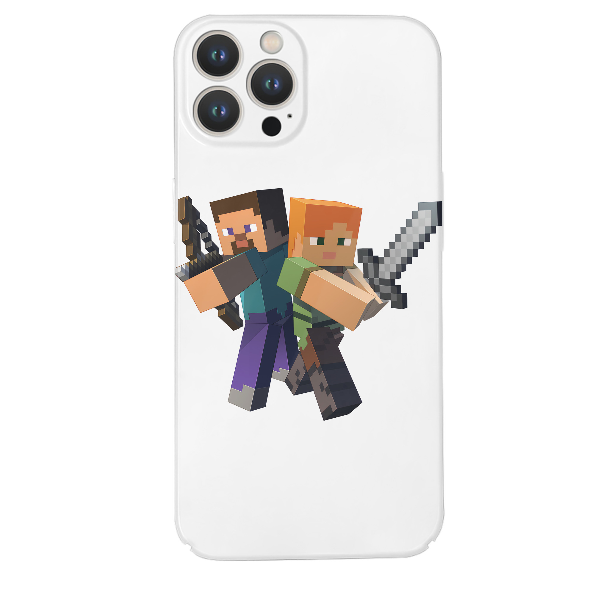 （画像用） マインクラフト ブロックの世界 Minecraft MC Block world 【iPhone 14シリーズ対応】ハードケース